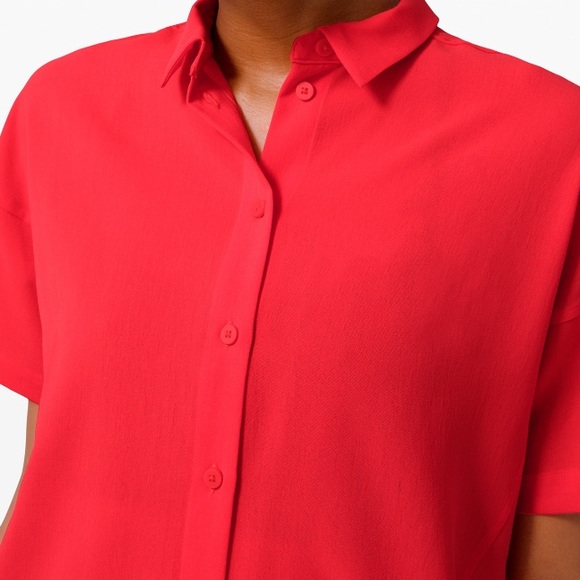 Lululemon full day ahead short sleeve shirt red - Picture 5 of 11